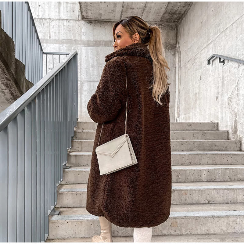 Casaco Feminino Longo Marrom 10