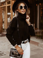 Suéter Feminino Gola Alta Preto 5