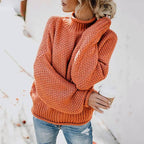 Suéter Feminino de Tricot Oversized Laranja 1