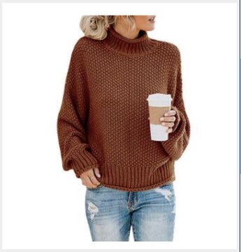 Suéter Feminino de Tricot Oversized Marrom 11