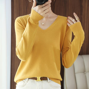 Suéter Casual Feminino Amarelo