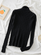 Suéter Feminino Gola Alta Preto 2