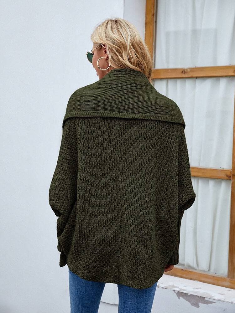 Cardigan Feminino de Tricot Ponto Aberto Verde 2